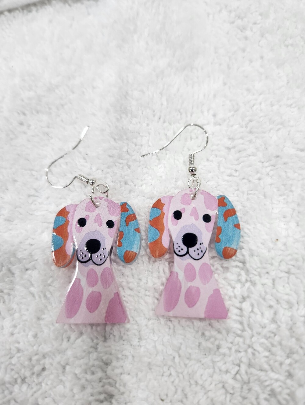 Puppy 2D Dangle Earrings